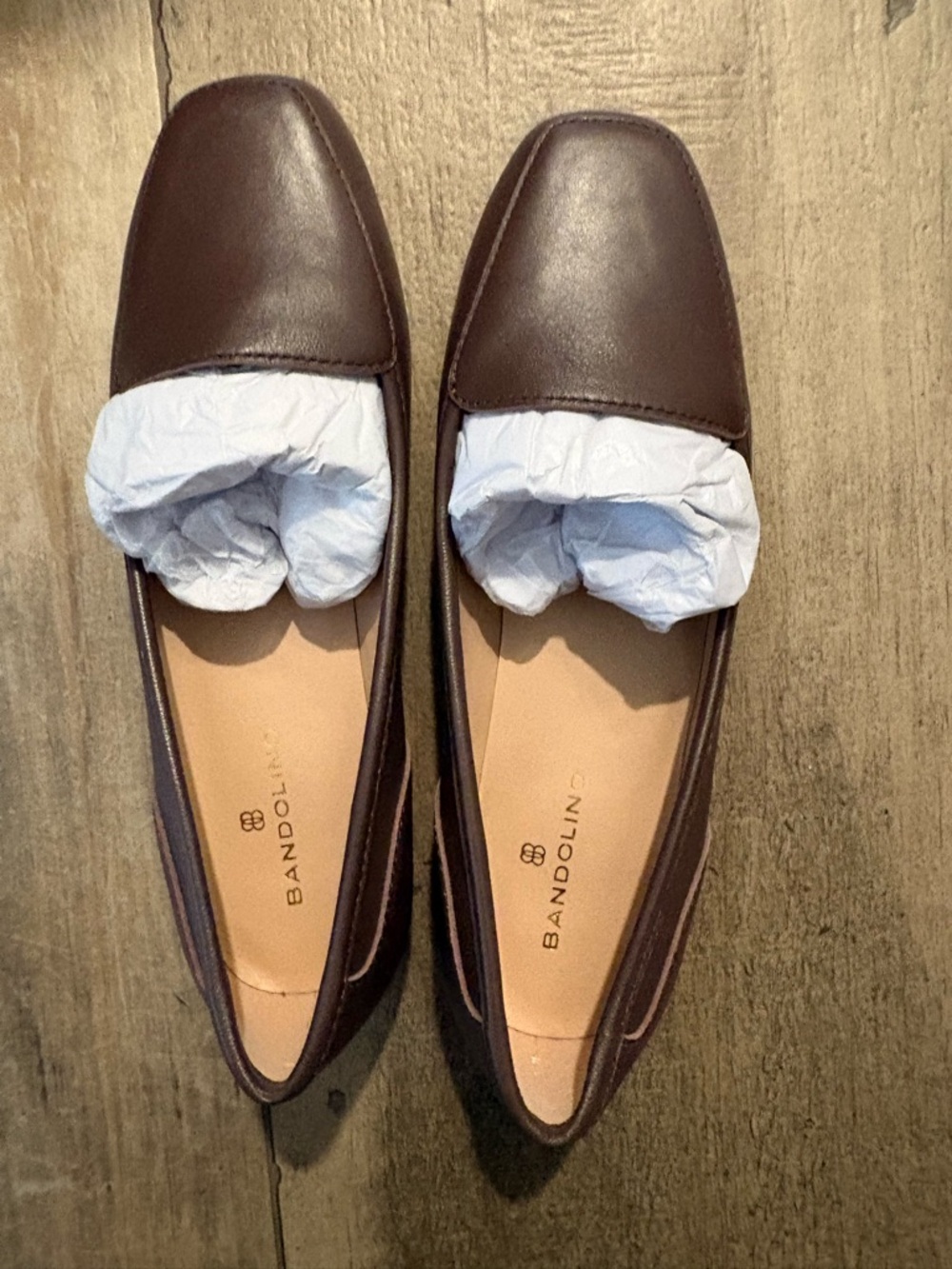NWOB! Bandolino LIBERTY LOAFER, Classic Brown Leather, 7